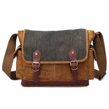 Man's Cotton Canvas Leather Menssenger Shoulder Bag Crossbody Traveling Laptop Casual Bag School Handbag
Man's Cotton Canvas Leather Menssenger Shoulder Bag Crossbody Traveling Laptop Casual Bag School Handbag