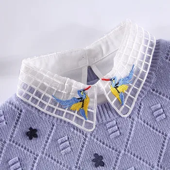 Korean Design Fashion Heavy bird embroidery necklace vest blouse Shirt false Collar neck Women Detachable Vertical Small Lapel
Korean Design Fashion Heavy bird embroidery necklace vest blouse Shirt false Collar neck Women Detachable Vertical Small Lapel