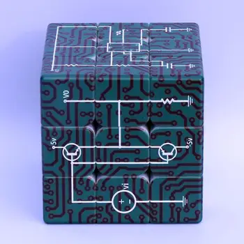 

2019 New Arrivals Electric Circuits 3x3x3 Relief Effect Magic Cube IQ Puzzle Cube Game for Blind Man