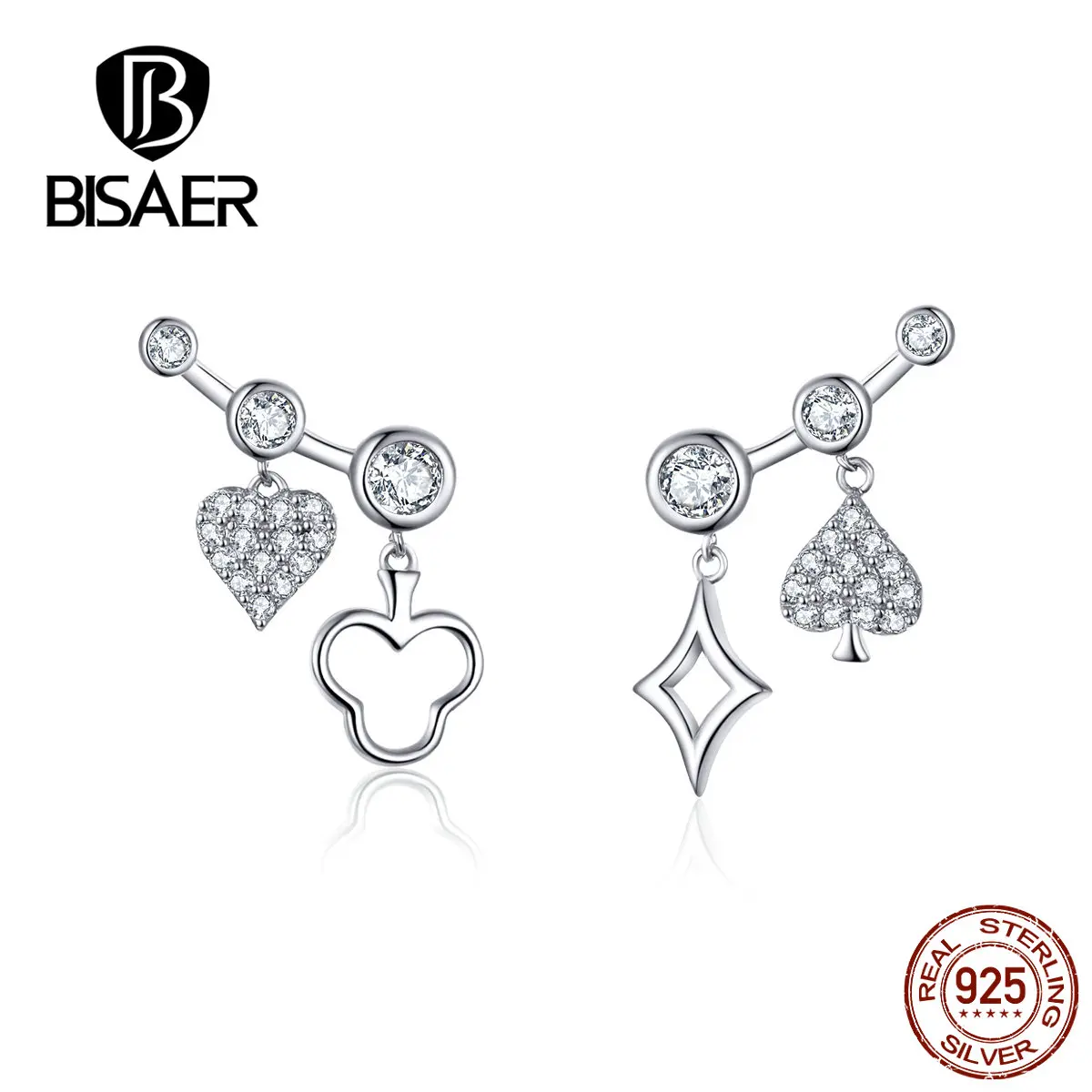 BISAER Women Earrings 925 Sterling Silver Pocker Shape Stud Earrings for Women Exquisite Wedding Small brincos Jewelry EFE145
BISAER Women Earrings 925 Sterling Silver Pocker Shape Stud Earrings for Women Exquisite Wedding Small brincos Jewelry EFE145