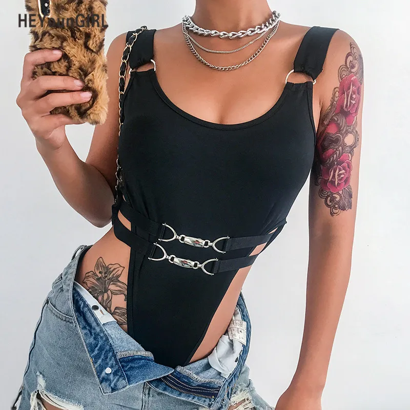 HEYounGIRL Harajuku Strappy Backless Black Bodysuit Sexy Sleeveless Women Bodysuit High Waist Bodies Woman Hollow Out Summer
HEYounGIRL Harajuku Strappy Backless Black Bodysuit Sexy Sleeveless Women Bodysuit High Waist Bodies Woman Hollow Out Summer