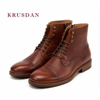 KRUSDAN New Fashion Winter Snow Riding Men Boots Brown Genuine Leather Ankle Boots High Top Shoes Men Retro Zip Motorcycle Flats
KRUSDAN New Fashion Winter Snow Riding Men Boots Brown Genuine Leather Ankle Boots High Top Shoes Men Retro Zip Motorcycle Flats