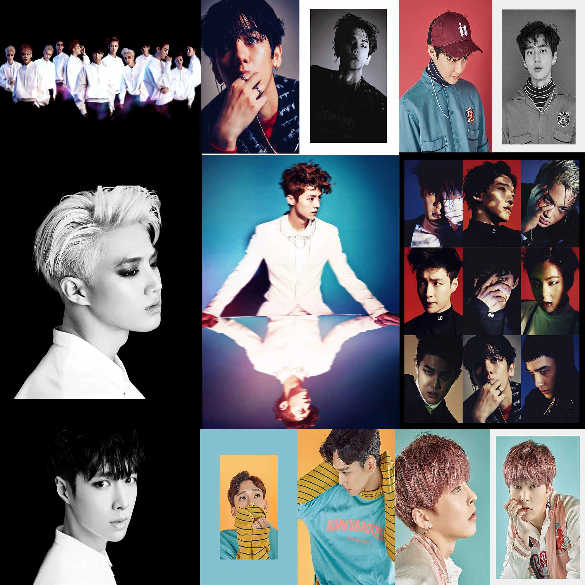 EXO постеры K Pop Dance наклейки на стену овердоза Lucky One Monster Украшение стен белая