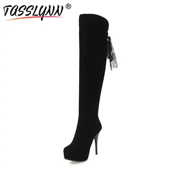 TASSLYNN 2018 Women Boots Lace Women Sexy Thin High Heels Platform Over The Knee Boots Round Toe Elegant Ladies Shoes Size 34-43
TASSLYNN 2018 Women Boots Lace Women Sexy Thin High Heels Platform Over The Knee Boots Round Toe Elegant Ladies Shoes Size 34-43