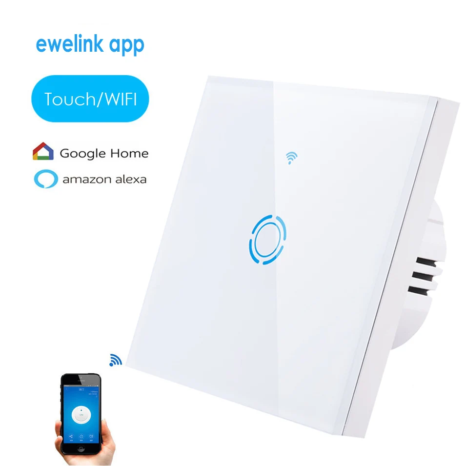 2018 ewelink app 1 Gang 1 way Wifi Control Switch via Android IOS,Wireless Control Light Touch Wall Switch, work with Alexa
2018 ewelink app 1 Gang 1 way Wifi Control Switch via Android IOS,Wireless Control Light Touch Wall Switch, work with Alexa