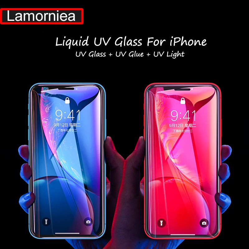 Lamorniea UV Glue Tempered Glass For iPhone 8 7 6 6S Plus Screen Protector Liquid Glass Film For iPhone X XS MAX XR 7 6 S 8 Plus
Lamorniea UV Glue Tempered Glass For iPhone 8 7 6 6S Plus Screen Protector Liquid Glass Film For iPhone X XS MAX XR 7 6 S 8 Plus