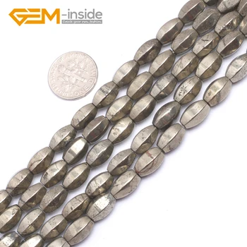 Olivary Rice Natural Gray Pyrite Gem stone Beads Jewelry Making Beads Strand 15" DIY Gem-inside Bulk
Olivary Rice Natural Gray Pyrite Gem stone Beads Jewelry Making Beads Strand 15" DIY Gem-inside Bulk