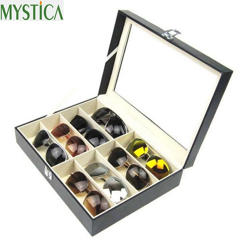 Hot New 8/12-Grid Sunglasses Box Glasses Display Organizer Holder Waterproof Leather Sunglasses Storage Boxes Eyeglasses Case 
Hot New 8/12-Grid Sunglasses Box Glasses Display Organizer Holder Waterproof Leather Sunglasses Storage Boxes Eyeglasses Case