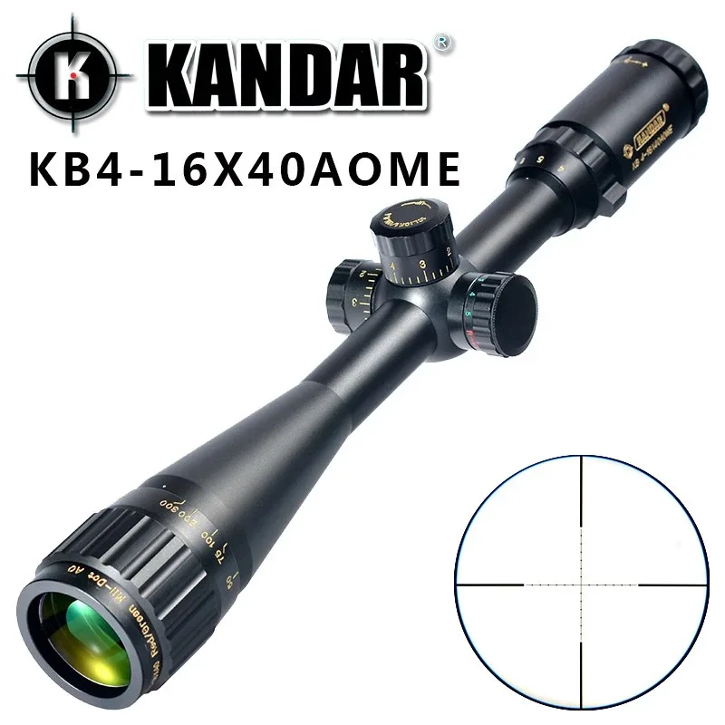 Tactical Optical Sight Gold Edition KANDAR 4-16x40 AOME Glass Mil-dot Reticle Locking RifleScope Hun
Tactical Optical Sight Gold Edition KANDAR 4-16x40 AOME Glass Mil-dot Reticle Locking RifleScope Hun