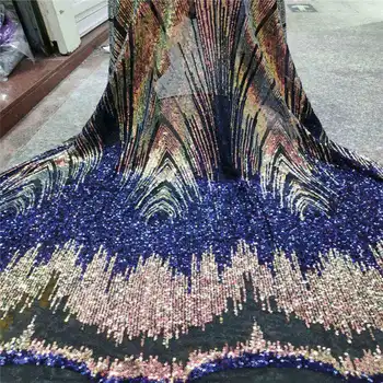2019 New French Nigerian sequins net lace,African tulle mesh Sequence lace fabric high quality for wedding dress 5yards/lot 
2019 New French Nigerian sequins net lace,African tulle mesh Sequence lace fabric high quality for wedding dress 5yards/lot