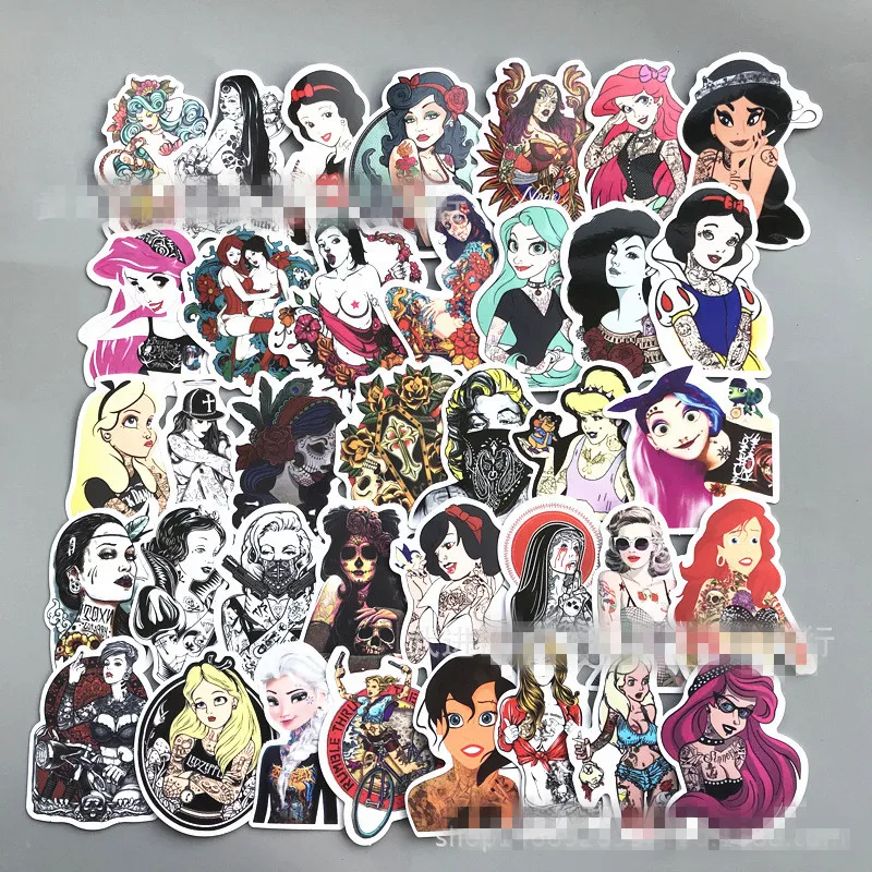 50Pcs/Lot Punk Tattoo Princess Sticker For Kids Toy Luggage Skateboard Phone On Laptop Moto Bicycle Wall Guitar Stickers
50Pcs/Lot Punk Tattoo Princess Sticker For Kids Toy Luggage Skateboard Phone On Laptop Moto Bicycle Wall Guitar Stickers