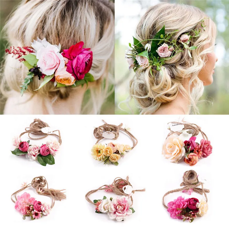 Cute Women Girl Rose Flower Headband Hair BandCrown Party Wedding Festival Garland Fashion Boho Beach Hairband Hot Sale 2018
Cute Women Girl Rose Flower Headband Hair BandCrown Party Wedding Festival Garland Fashion Boho Beach Hairband Hot Sale 2018