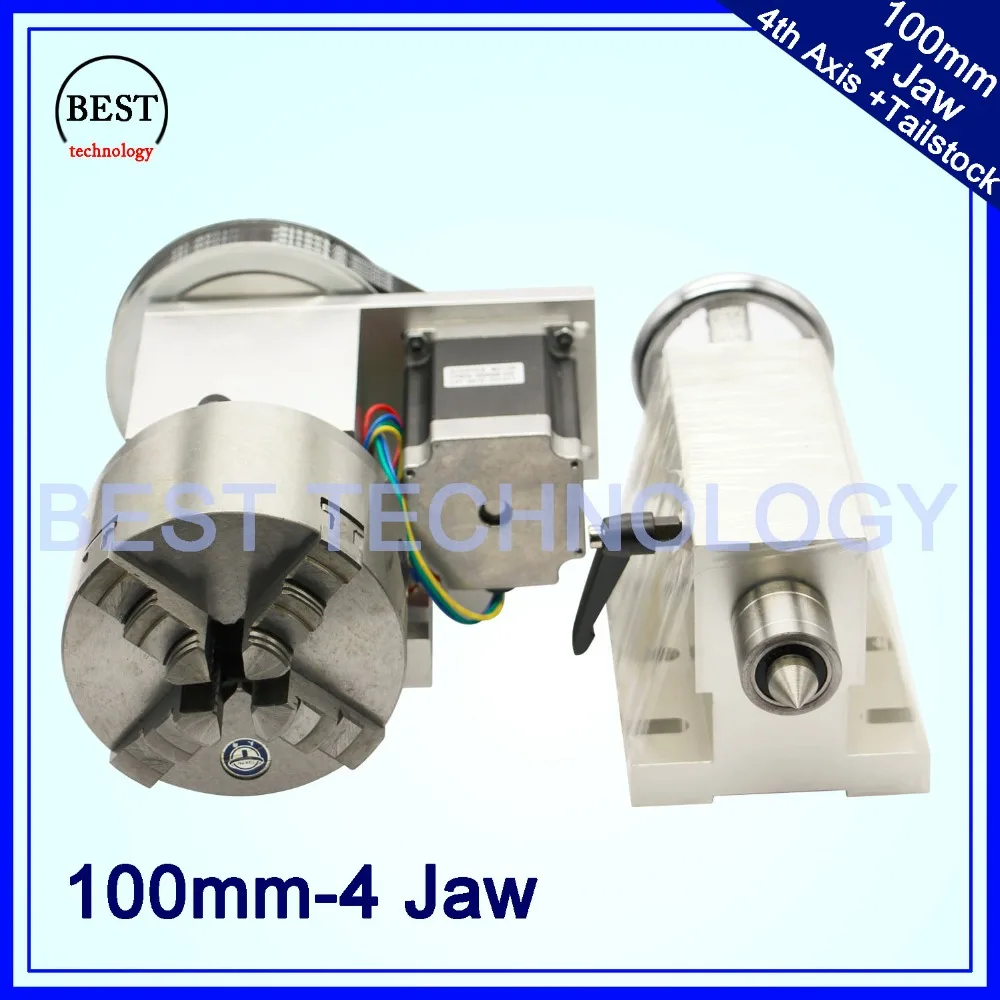 4 Jaw 100mm 4th Axis+Tailstock CNC dividing head Rotation Axis/ A axis kit for Mini CNC router/engraver wood working engraving
4 Jaw 100mm 4th Axis+Tailstock CNC dividing head Rotation Axis/ A axis kit for Mini CNC router/engraver wood working engraving