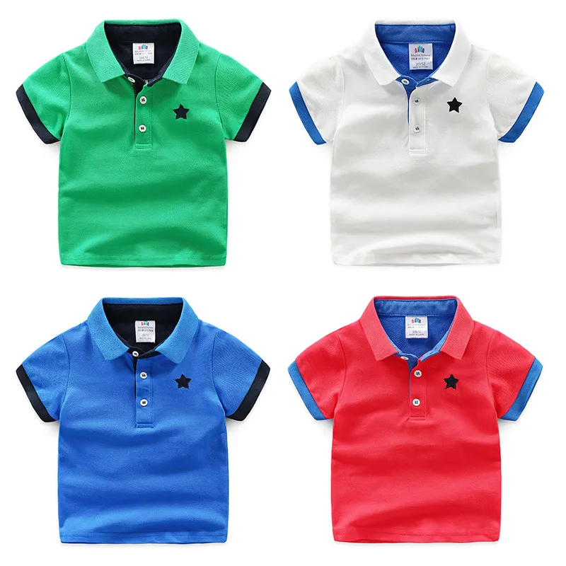 2019 Casual 2 3 4 6 8 10 Years Children Clothing Cotton Short Sleeve Turn-Down Collar White Blue Star Print Kids Boys T-Shirts
2019 Casual 2 3 4 6 8 10 Years Children Clothing Cotton Short Sleeve Turn-Down Collar White Blue Star Print Kids Boys T-Shirts