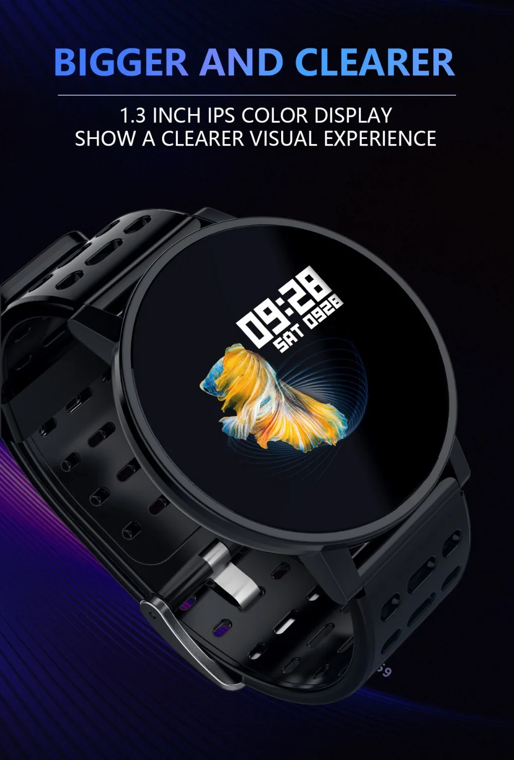 Q9 Smartwatch IP67 Waterproof Wearable Device Bluetooth Pedometer Heart Rate Monitor Color Display Smart Watch For AndroidIOS (2)