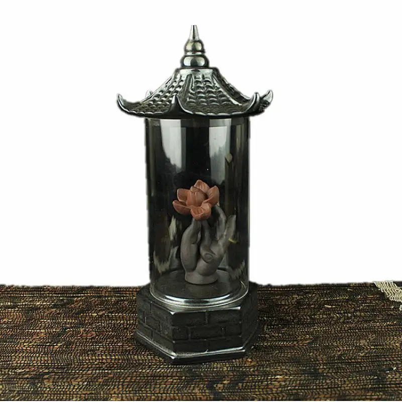 Backflow Incense Burner Ceramic Plastic Cup Ceramic Lotus Furnace Aroma Tower Incense Home Incense +10Pcs Incense Cones
Backflow Incense Burner Ceramic Plastic Cup Ceramic Lotus Furnace Aroma Tower Incense Home Incense +10Pcs Incense Cones