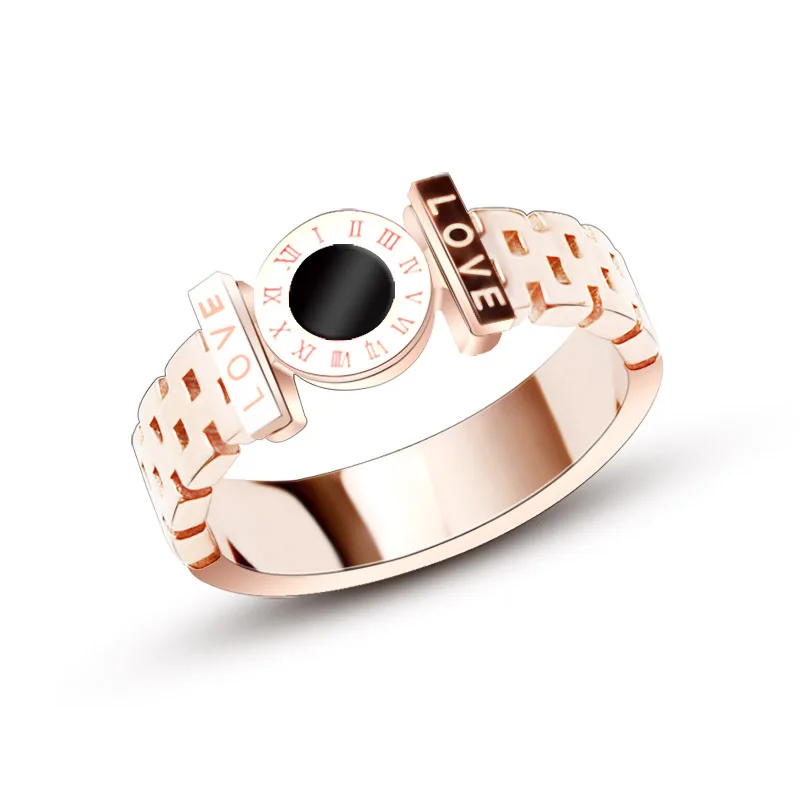Luxury Brand Black Shell Round Finger Ring Stainless Steel Roman Numerals Gold Ring For Women Accessories Jewelry Lanello
Luxury Brand Black Shell Round Finger Ring Stainless Steel Roman Numerals Gold Ring For Women Accessories Jewelry Lanello
