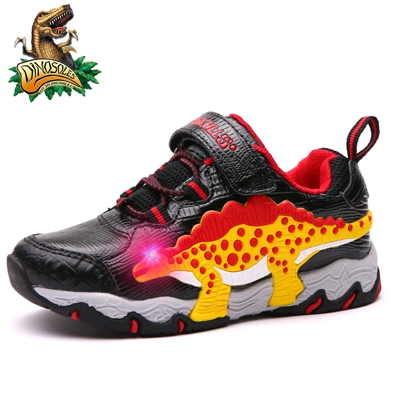Dinoskulls Children's Glowing Sneakers Dinosaur Kids Light Up Led Shoes For Boys Luminous Autumn Leather Sports Shoes EU #27-34
Dinoskulls Children's Glowing Sneakers Dinosaur Kids Light Up Led Shoes For Boys Luminous Autumn Leather Sports Shoes EU #27-34