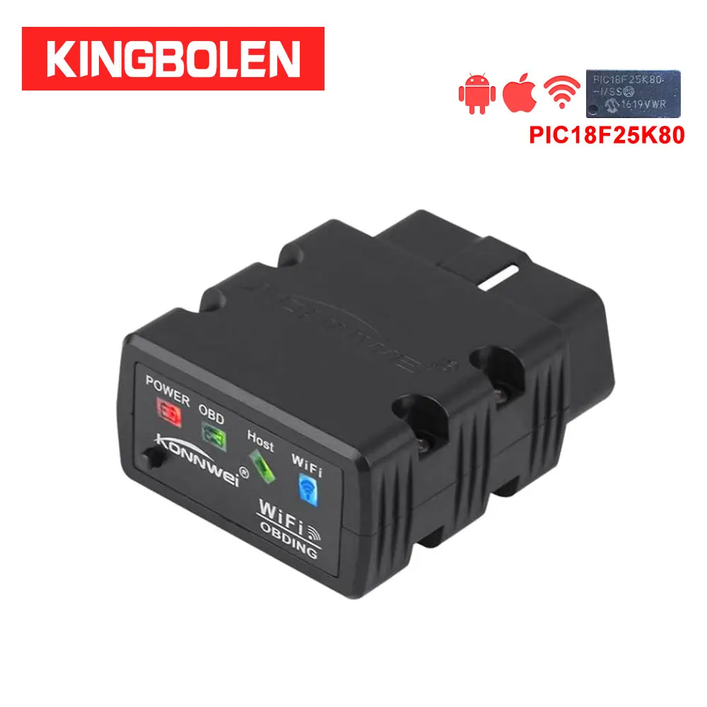 KONNWEI KW902 ELM327 V1.5 Wifi IOS/Android PIC18f25k80 Chip OBDII Code Reader ELM 327 Auto Scanner OBD2 Diagnostic Tool iphone
KONNWEI KW902 ELM327 V1.5 Wifi IOS/Android PIC18f25k80 Chip OBDII Code Reader ELM 327 Auto Scanner OBD2 Diagnostic Tool iphone