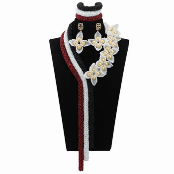 Wine and White Crystal Wedding African Beads Jewelry Set Flower Petals Pearl Statement Bridal Jewelry Free Shipping HX714
Wine and White Crystal Wedding African Beads Jewelry Set Flower Petals Pearl Statement Bridal Jewelry Free Shipping HX714