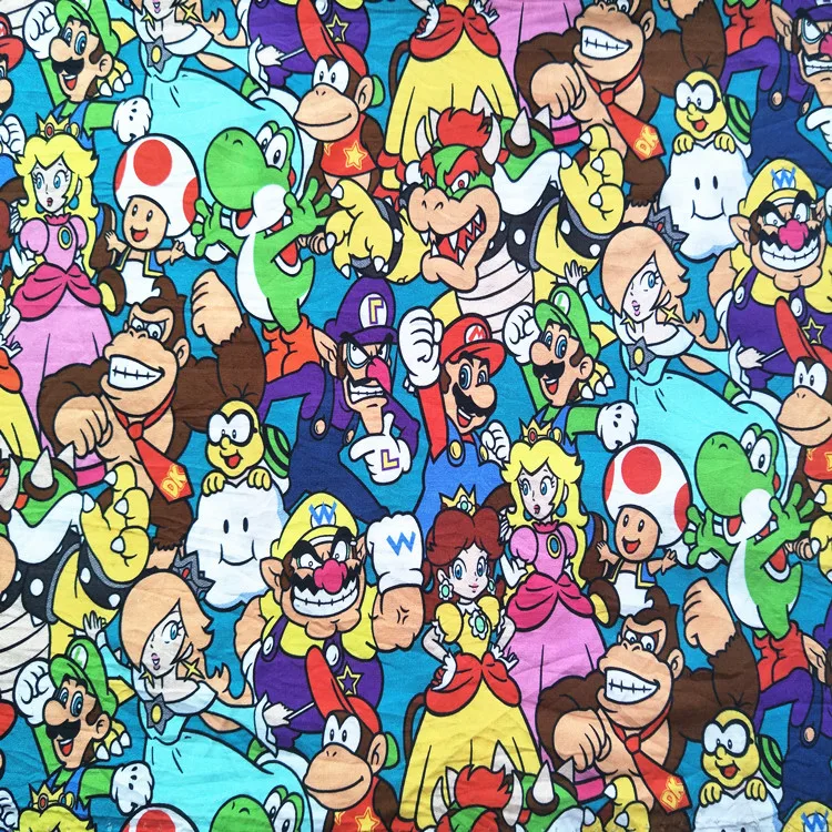 148*50cm Super Mario Bros Cotton Fabric Baby Child Clothes/Diy Handmade Craft Home Cloth Purse Quilt
148*50cm Super Mario Bros Cotton Fabric Baby Child Clothes/Diy Handmade Craft Home Cloth Purse Quilt