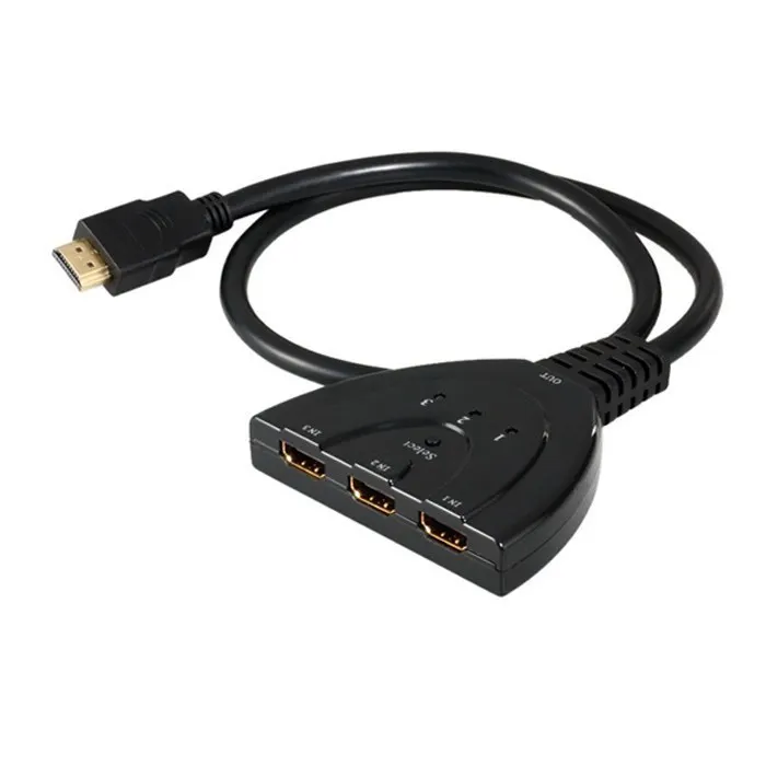 CYDZ CYDZ 50 CM 3 Ports HDMI 1.3 Splitter Switcher 3x1 Auto Switch 3-In-1-Out with Pigtail Cable
CYDZ CYDZ 50 CM 3 Ports HDMI 1.3 Splitter Switcher 3x1 Auto Switch 3-In-1-Out with Pigtail Cable