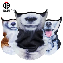 3D Animal bufanda media cara máscara cuello calentador tubo bicicleta invierno pasamontañas de snowboard Halloween diadema fiesta perro Panda a prueba de viento(China)