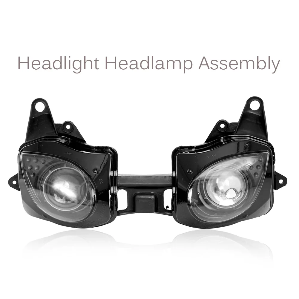 Motorcycle Front Headlight for Kawasaki Ninja ZX6R 2007 2008, Headlamp Lighting Lights Replacement, Black Color
Motorcycle Front Headlight for Kawasaki Ninja ZX6R 2007 2008, Headlamp Lighting Lights Replacement, Black Color
