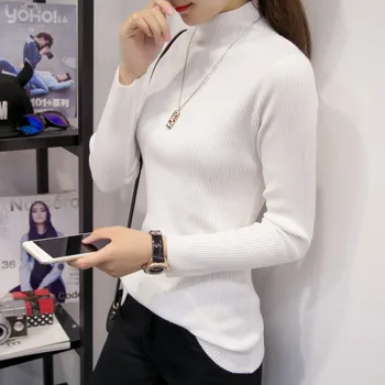 Autumn Winter Sweater Women Casual Streetwear High Elastic Solid Turtleneck Sexy Slim Knitting Women Sweaters and Pullovers
Autumn Winter Sweater Women Casual Streetwear High Elastic Solid Turtleneck Sexy Slim Knitting Women Sweaters and Pullovers