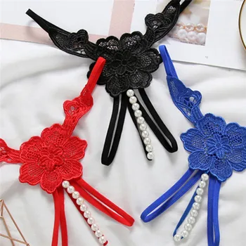 Sexy Underwear Women Low Waist Thongs Briefs Sexy Tranparent Panties Sexy Lingerie For Women Hot Embroidery Pearl 
Sexy Underwear Women Low Waist Thongs Briefs Sexy Tranparent Panties Sexy Lingerie For Women Hot Embroidery Pearl