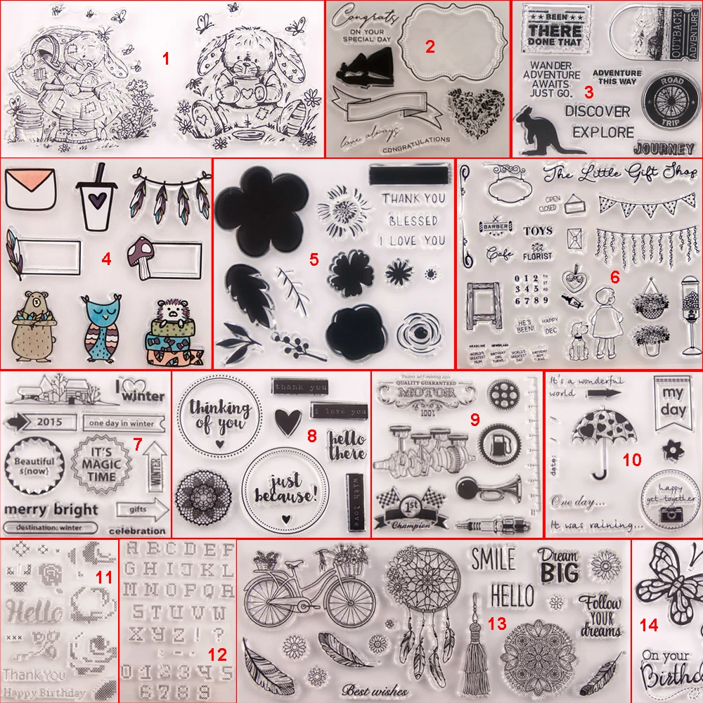 Happy Ribbon Transparent Silicone Clear Stamps DIY Scrapbook Embossing Card Art Kangaroo Wheel Arrow Winter Cylinder Umbrella
Happy Ribbon Transparent Silicone Clear Stamps DIY Scrapbook Embossing Card Art Kangaroo Wheel Arrow Winter Cylinder Umbrella