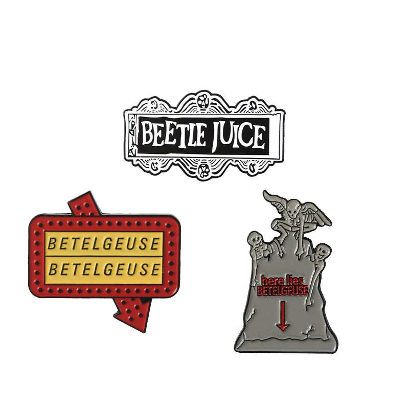 Punk Pin Beetlejuice Tombstone Beetlejuice Badges Enamel Brooches Lapel Pin Dark Punk TV Jewelry Gifts for men women
Punk Pin Beetlejuice Tombstone Beetlejuice Badges Enamel Brooches Lapel Pin Dark Punk TV Jewelry Gifts for men women