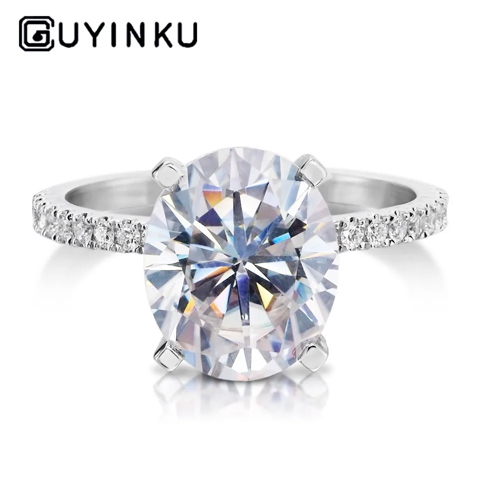 GUYINKU 14K 585 White Gold 7X9mm EF Color Oval Cut Moissanite Under Halo Engagement Ring for Women Wedding Gift
GUYINKU 14K 585 White Gold 7X9mm EF Color Oval Cut Moissanite Under Halo Engagement Ring for Women Wedding Gift