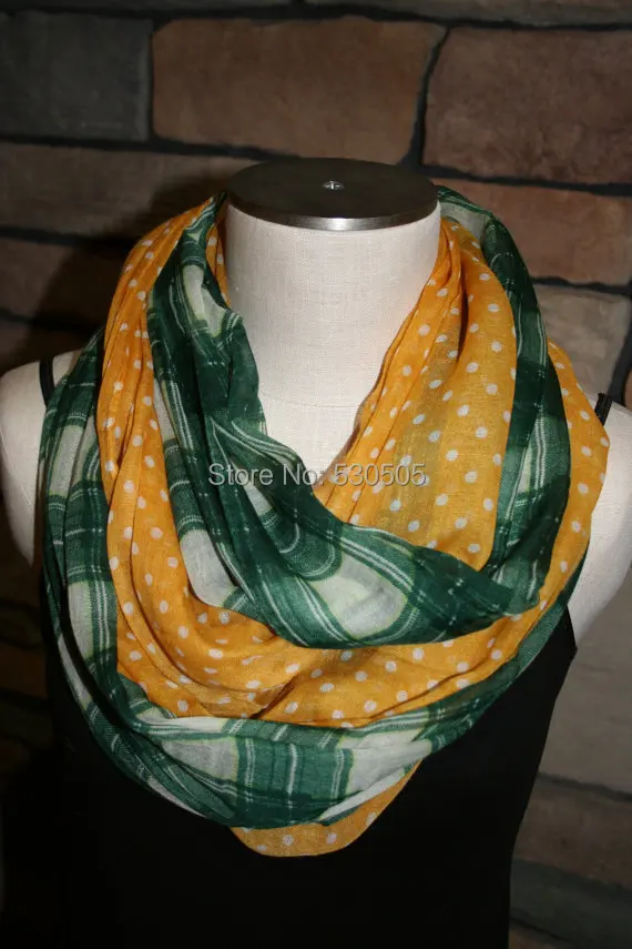 Green and Gold Plaid Polka Dot Print Infinity Scarf Chunky Circle Loop Scarf-Fall Scarf Womens Accessories
Green and Gold Plaid Polka Dot Print Infinity Scarf Chunky Circle Loop Scarf-Fall Scarf Womens Accessories