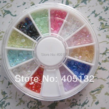 OD-94 Free Shipping 3D 3MM 11 Candy Colors Resin Rhinestone Metal Decoration in wheel Shiny Nail Decoration Lovely 12wheels/lot
OD-94 Free Shipping 3D 3MM 11 Candy Colors Resin Rhinestone Metal Decoration in wheel Shiny Nail Decoration Lovely 12wheels/lot