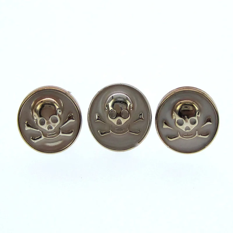 40Pcs 1/2" Gold White Skull Buttons Round Plastic Buttons For Clothing Accessories Apparel Sewing Crafts 12.0mm Dia
40Pcs 1/2" Gold White Skull Buttons Round Plastic Buttons For Clothing Accessories Apparel Sewing Crafts 12.0mm Dia