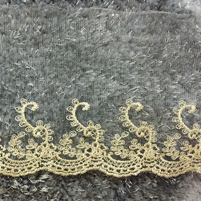 13cm Gold Flower Embroidery Lace Evening Dress Clothing accessories Lace Trim DIY Craft Fabric
13cm Gold Flower Embroidery Lace Evening Dress Clothing accessories Lace Trim DIY Craft Fabric