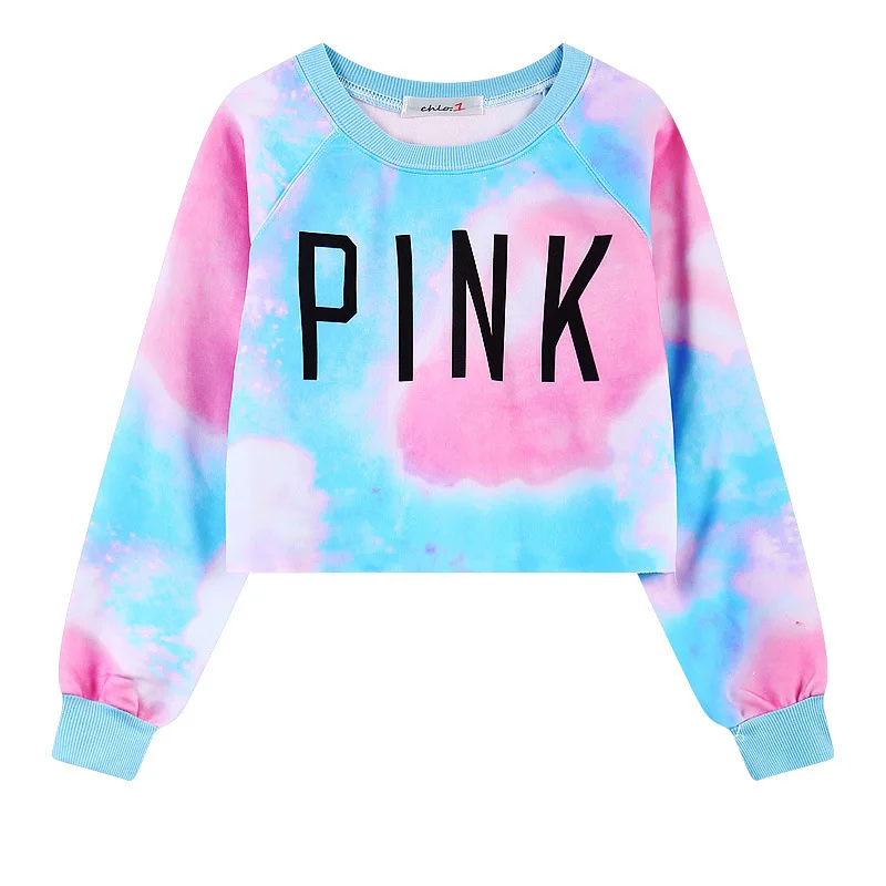 New Style Harajuku Women's Sweatshirts Colorful Tie Dye Pink Print Short Sweatshirt Crop Top Tracksuit Casual Ladies' Pullover
New Style Harajuku Women's Sweatshirts Colorful Tie Dye Pink Print Short Sweatshirt Crop Top Tracksuit Casual Ladies' Pullover