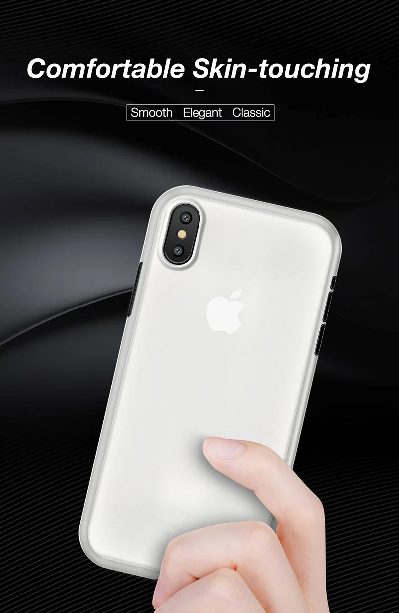 CAFELE Original NEW case for iphone X cases Ultra Thin 6 colors PP Fashion Transparent back case for Apple iphone 7 8 plus shell 7