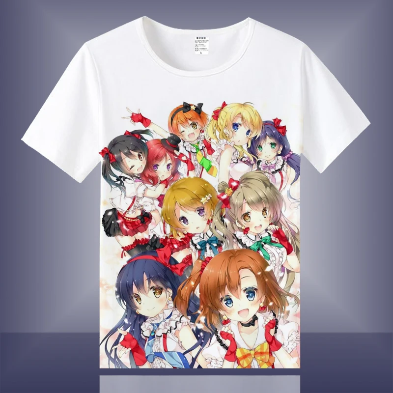 Унисекс аниме Cos LoveLive! Повседневная хлопковая Футболка с принтом Кодори минами