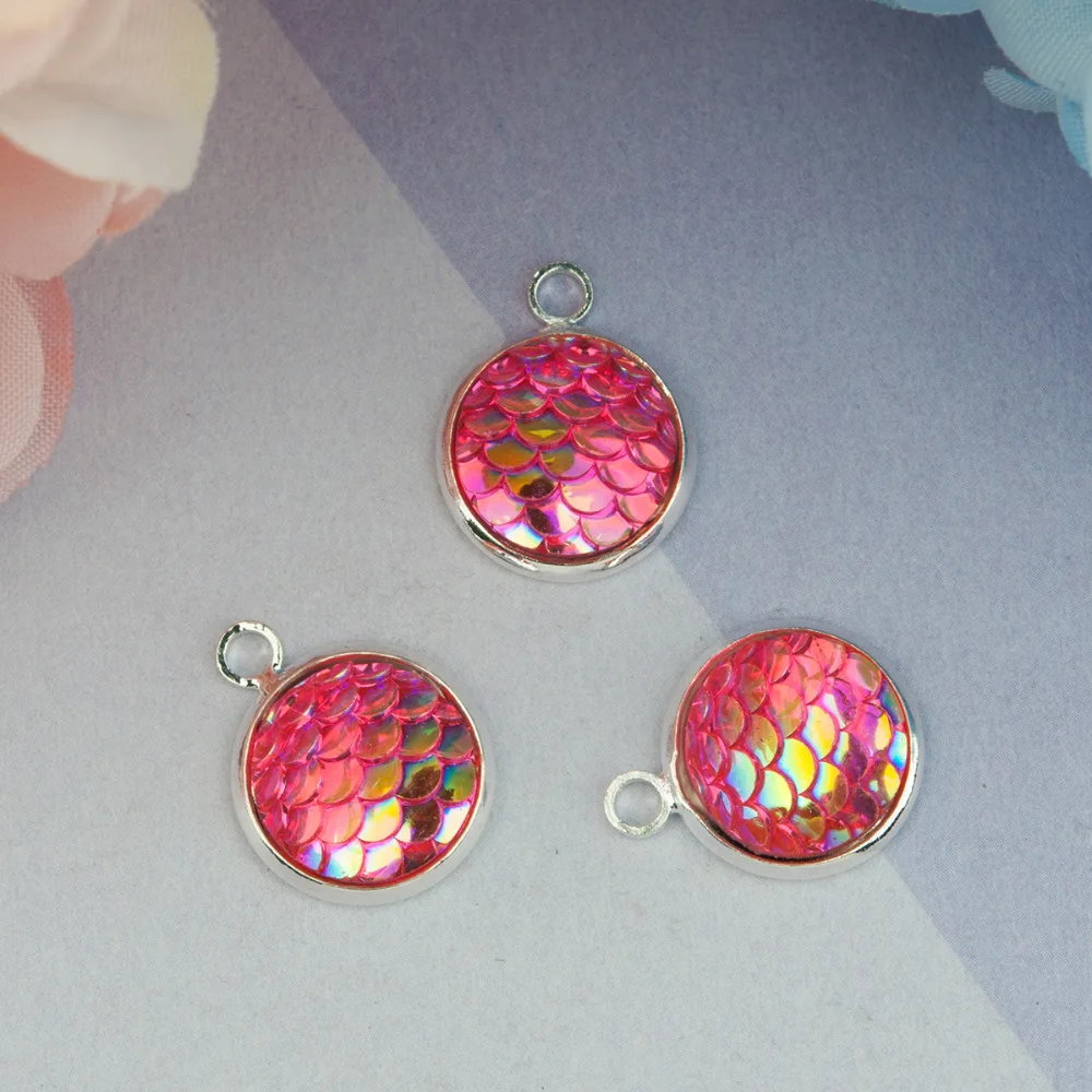 DoreenBeads Copper & Resin Mermaid Fish Dragon Scale Charms Pendant Round Silver AB Color 18mm( 6/8") x 14mm( 4/8"), 10 PCs
DoreenBeads Copper & Resin Mermaid Fish Dragon Scale Charms Pendant Round Silver AB Color 18mm( 6/8") x 14mm( 4/8"), 10 PCs