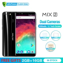Ulefone MIX 2 5,7 "HD + 18:9 bildschirm MTK6737 Quad Core Android 7.0 Fingerprint 2GB + 16GB Mobile telefon 13MP Dual Kamera Handy(China)