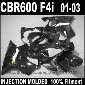 INJECTION MOLDED fairing kit for HONDA CBR 600 F4i fairings 2001 2002 2003 all glossy black bodywork set CBR600 01 02 03 NK43
INJECTION MOLDED fairing kit for HONDA CBR 600 F4i fairings 2001 2002 2003 all glossy black bodywork set CBR600 01 02 03 NK43