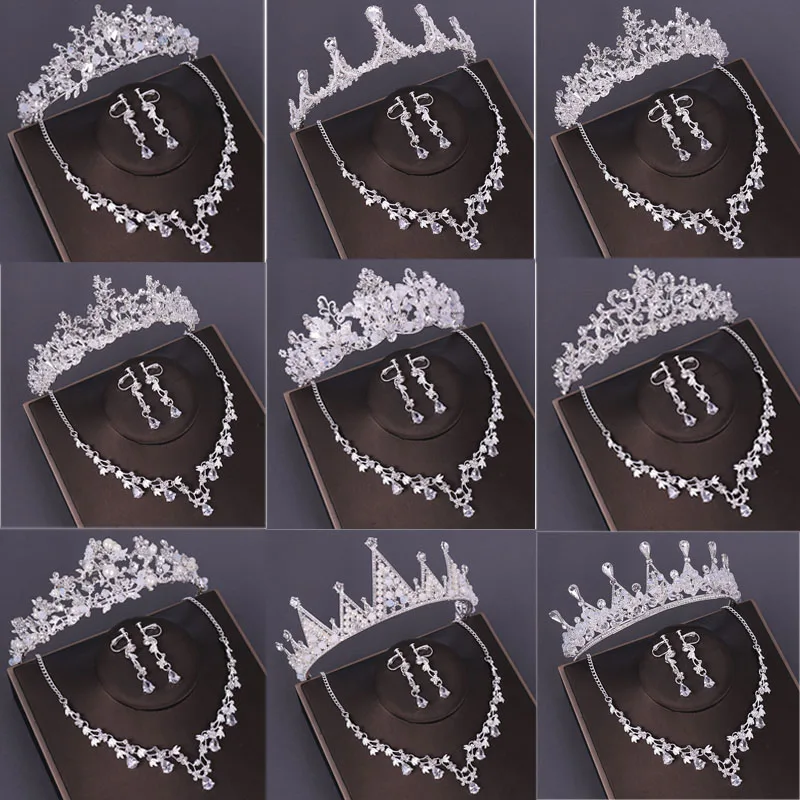 Wedding Jewelry Sets For Brides Crystal Rhinestone Necklace Crown Wedding Jewelry Tiara Necklace Earrings For Brides Bridesmaids
Wedding Jewelry Sets For Brides Crystal Rhinestone Necklace Crown Wedding Jewelry Tiara Necklace Earrings For Brides Bridesmaids