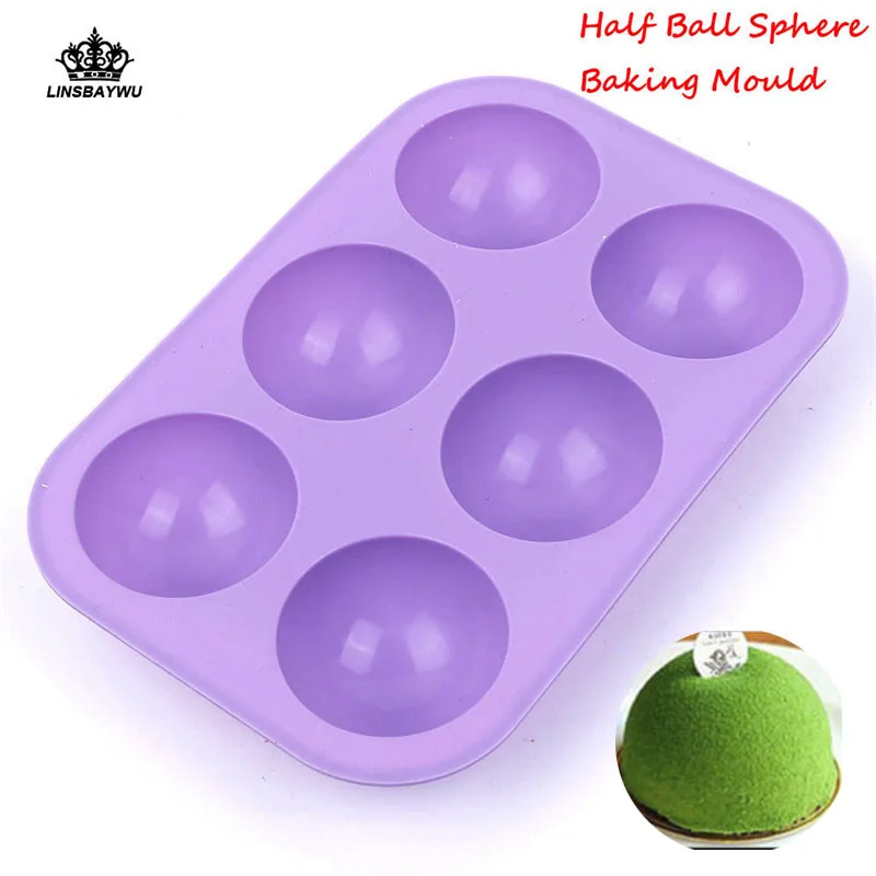 New 6 Holes Silicone Baking Mold 3D Half Ball Sphere Mold Chocolate Cupcake Cake Mold DIY Muffin Bakeware kitchen Tools
New 6 Holes Silicone Baking Mold 3D Half Ball Sphere Mold Chocolate Cupcake Cake Mold DIY Muffin Bakeware kitchen Tools