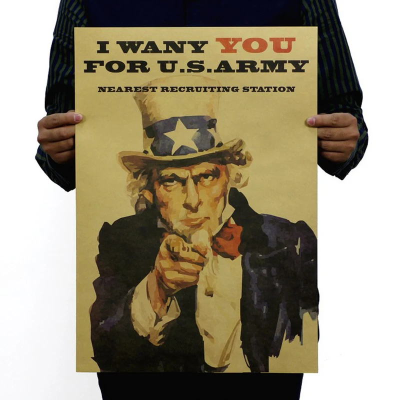 Free shipping,World War II Uncle Sam conscription /kraft paper/bar poster/Retro Poster/decorative painting 51x35.5cm
Free shipping,World War II Uncle Sam conscription /kraft paper/bar poster/Retro Poster/decorative painting 51x35.5cm