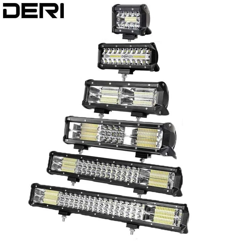 DERI 4" 60W 7" 120W 10" 144W 12" 180W 17" 252W 20" inch 288W Triple Row Straight Led Work Light Bar for Car Headlight barra led
DERI 4" 60W 7" 120W 10" 144W 12" 180W 17" 252W 20" inch 288W Triple Row Straight Led Work Light Bar for Car Headlight barra led