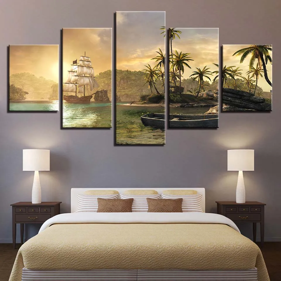 Wall Art Home Decor HD Prints Tree 5 Pieces Sea Modular Pictures Sail Boat Canvas Living Room Painting Landscape Artwork Poster
Wall Art Home Decor HD Prints Tree 5 Pieces Sea Modular Pictures Sail Boat Canvas Living Room Painting Landscape Artwork Poster
