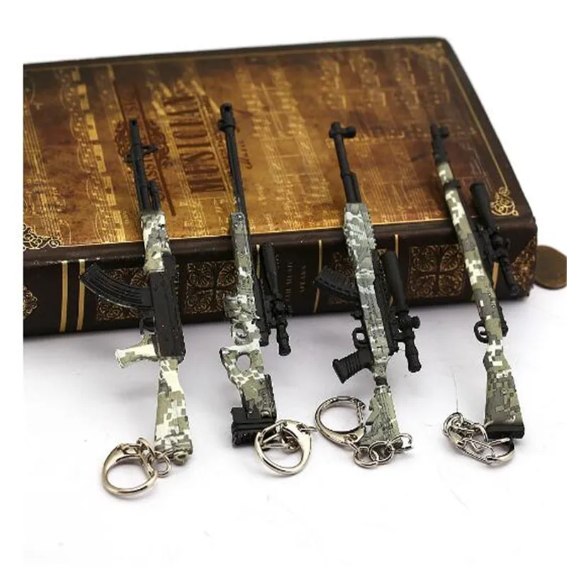 Julies Playerunknown's Battlegrounds Keychain Camouflage Gun Model Key Ring Game PUBG Sleutelhanger Men Chaveiro Jewelry
Julies Playerunknown's Battlegrounds Keychain Camouflage Gun Model Key Ring Game PUBG Sleutelhanger Men Chaveiro Jewelry