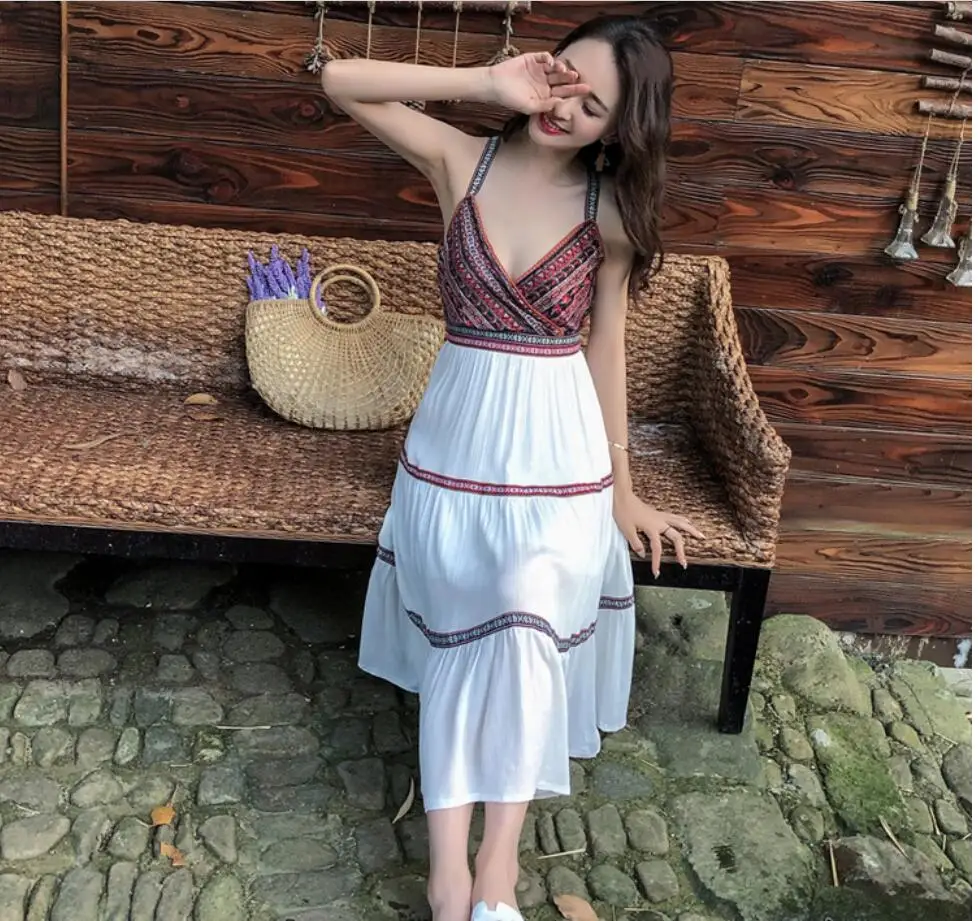 vestidos 2018 Freeshiping Chiffon chiffon dress for women small fresh and gentle beach long dress
vestidos 2018 Freeshiping Chiffon chiffon dress for women small fresh and gentle beach long dress